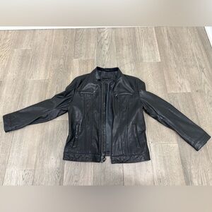 NEW John Varvatos brand new biker leather jacket men’s sheep skin - Small